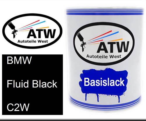 BMW, Fluid Black, C2W: 1L Lackdose, von ATW Autoteile West.